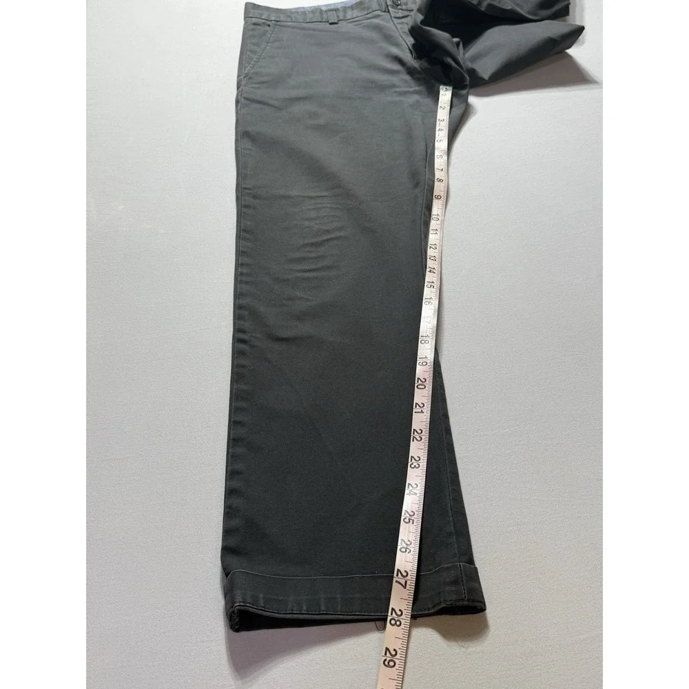 Banana Republic Men's Skinny Fit Stretch Chino Pants Gray 34W Flat Front